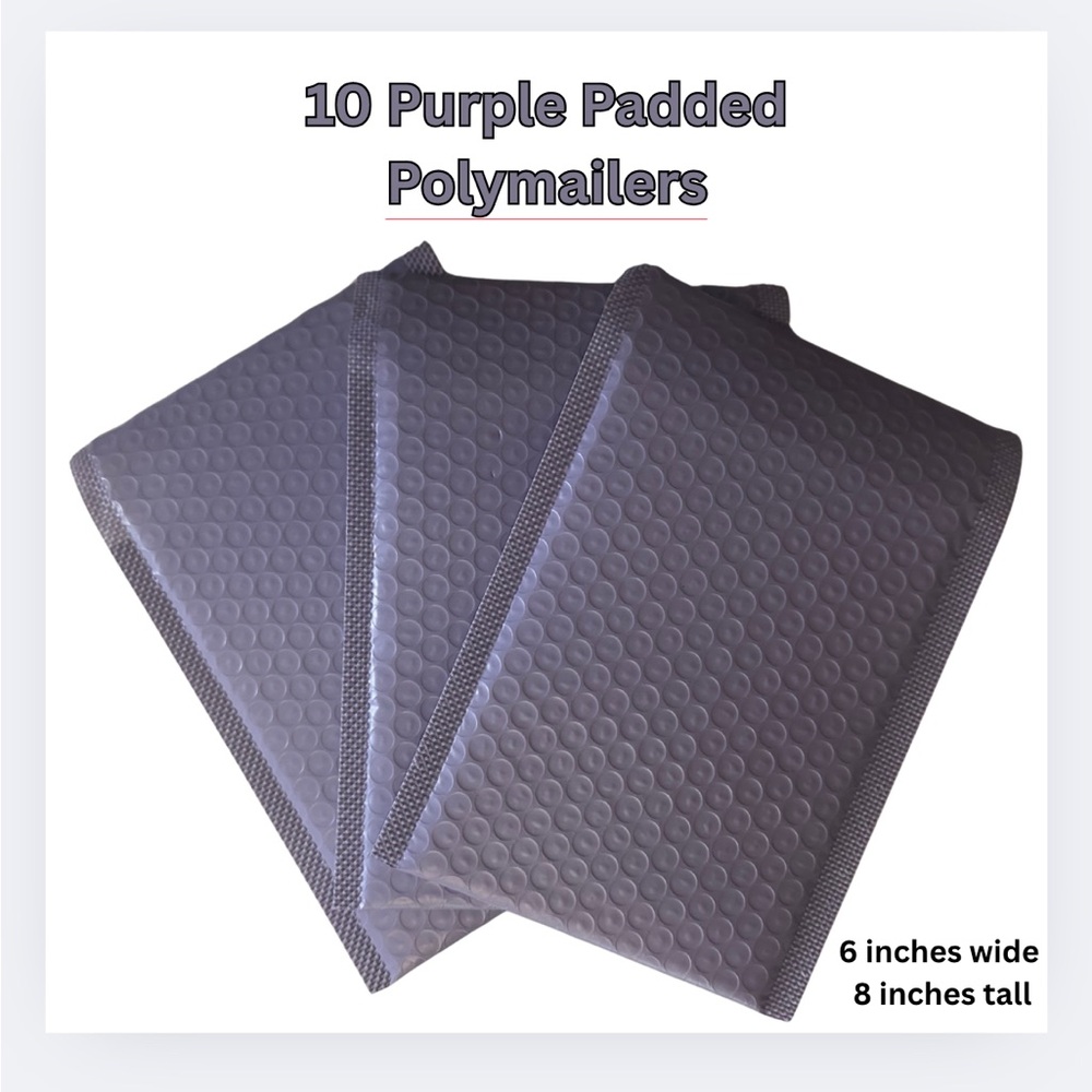 10 Purple Padded Poly Mailers